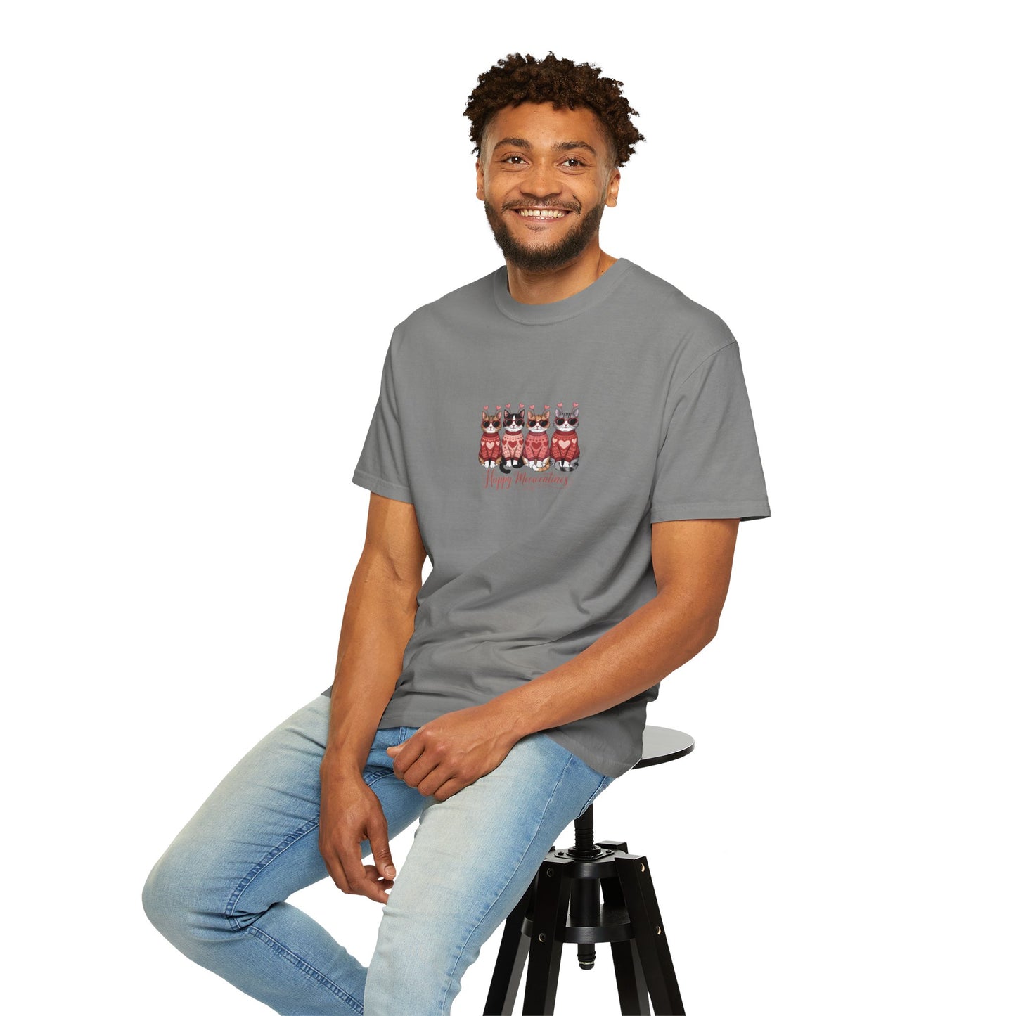 Happy Meowentine’s Cat T-Shirt – Valentine Gift for Cat Lovers - 14742