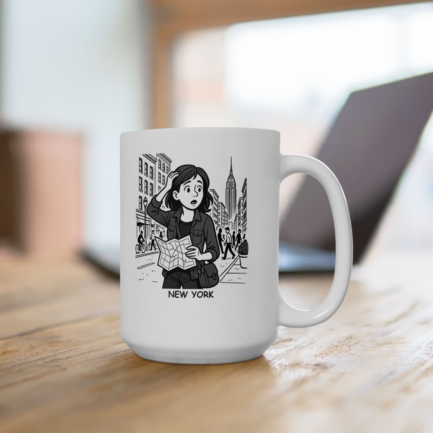 "New York: Where ‘checking out a new place’ means getting lost for hours but discovering something awesome." Ceramic Mug - 11oz & 15oz - 12869