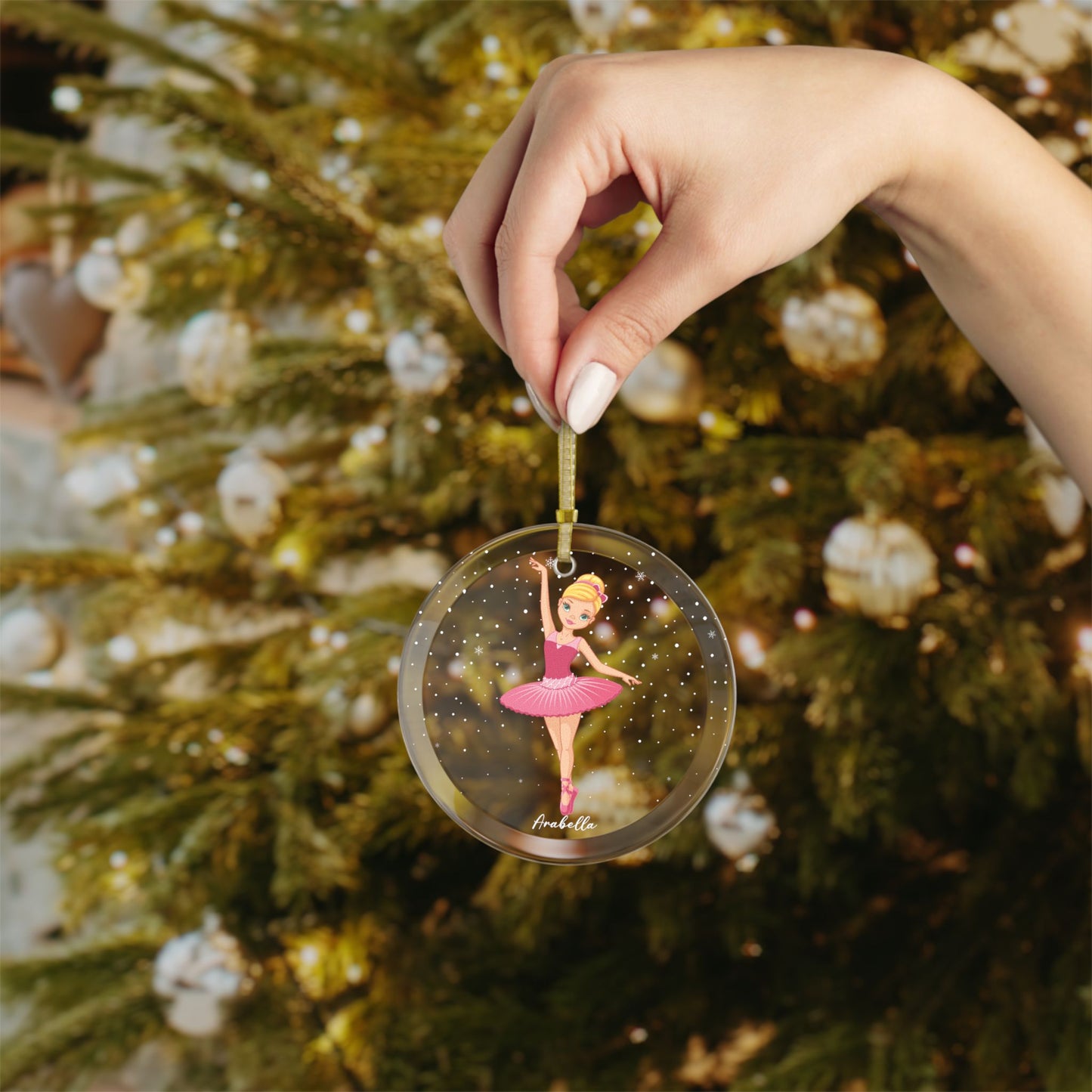 Arabella, Little Ballerina, Customizable, Customizable - Glass Ornaments - 10318