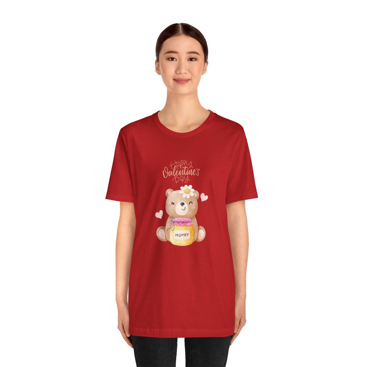 Baby Bear, Happy Valentine's Day - Unisex Jersey Short Sleeve Tee - 11522