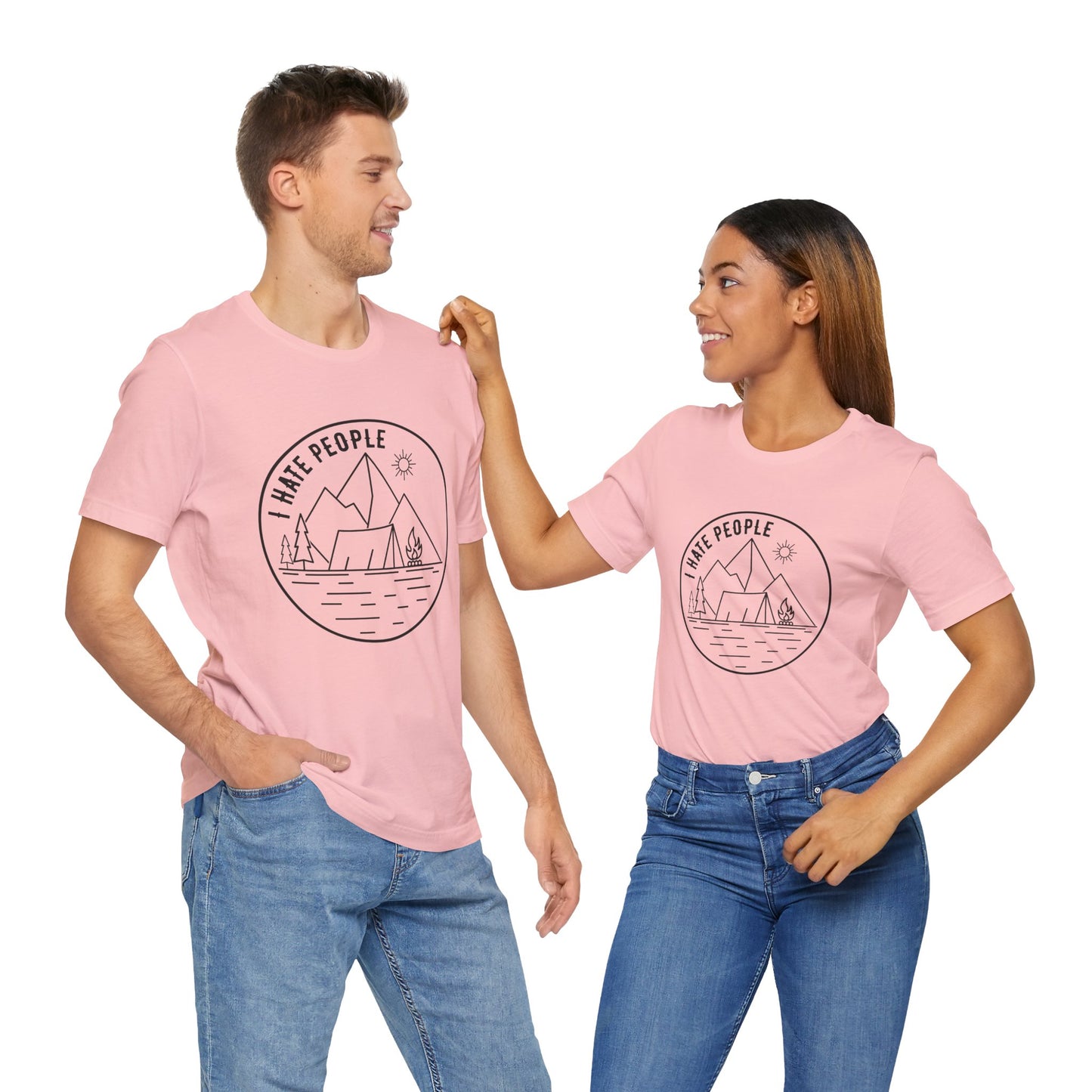 Camping: I Hate People - Unisex Jersey Short Sleeve Tee - 12636