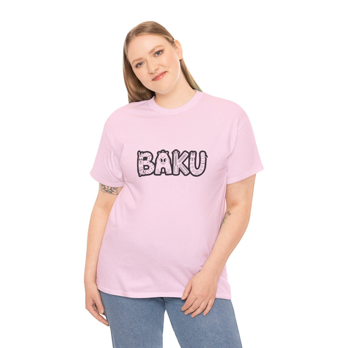 BAKU Unisex Heavy Cotton Tee - Casual Comfortable Wear for Anime Fans - 12269
