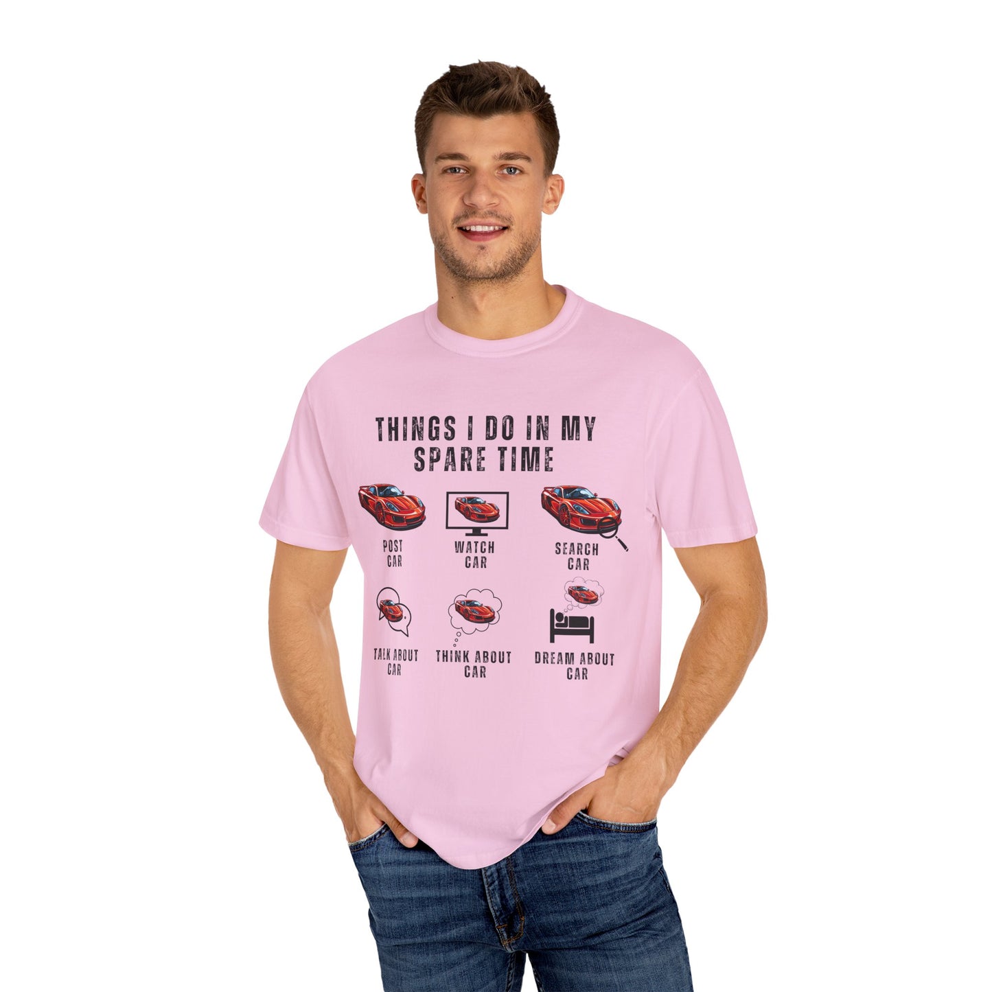 Car Lovers, Things I Do in My Spare Time - Unisex Garment-Dyed T-shirt - 10192
