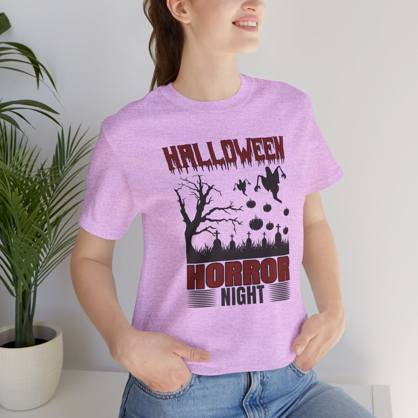 Halloween, Horror Night - Unisex Jersey Short Sleeve Tee - 12255