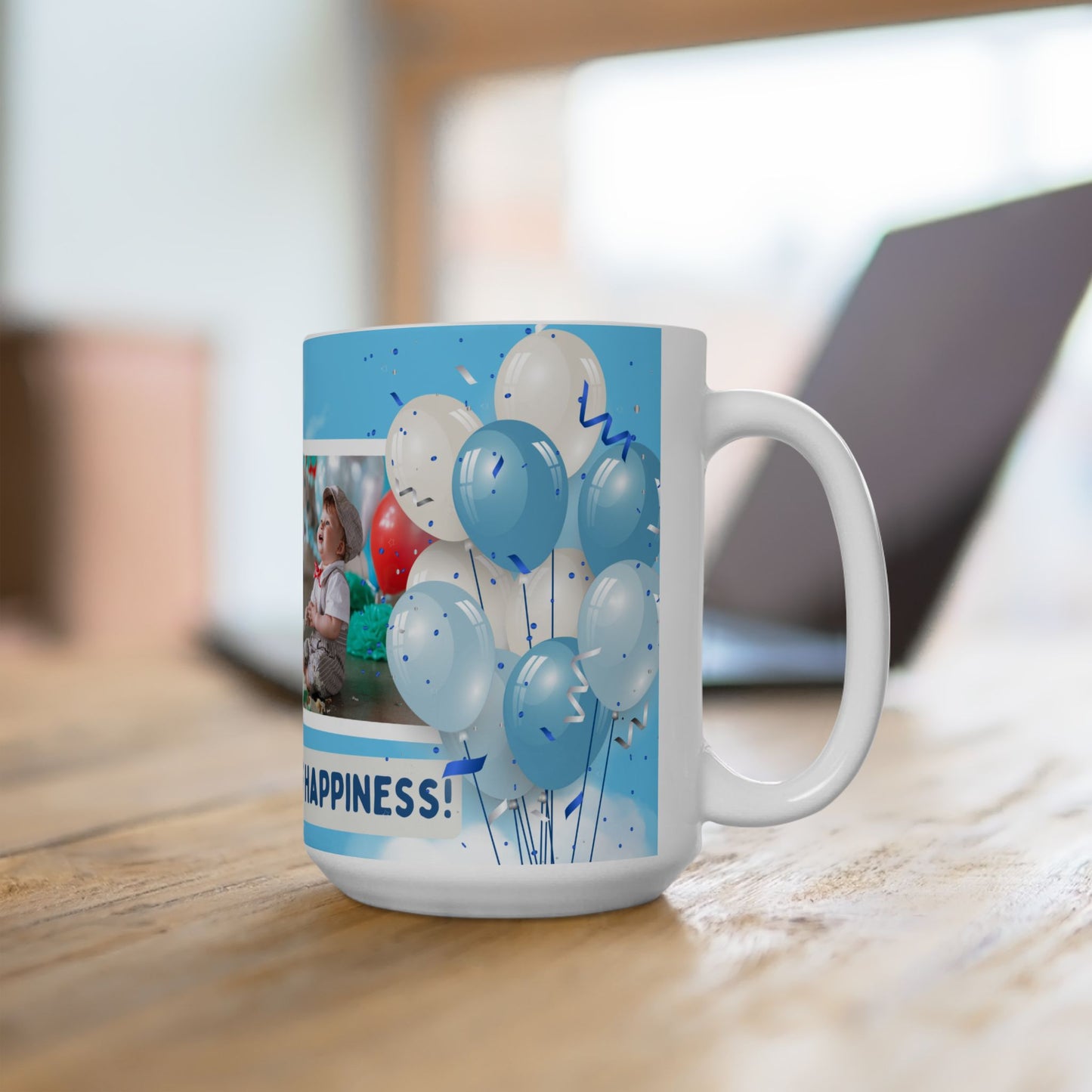 The First Year of Happiness Custom Photo Mug - 13972