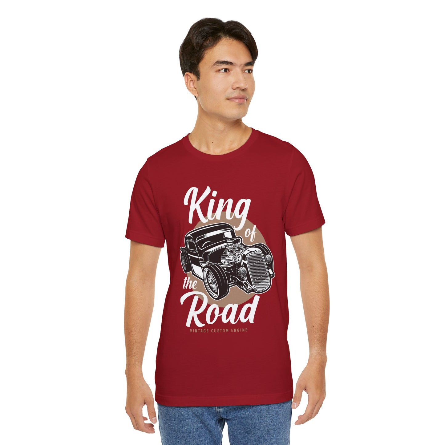 King of the Road, Vintage Custom Engine - Unisex Jersey Short Sleeve Tee - 13007
