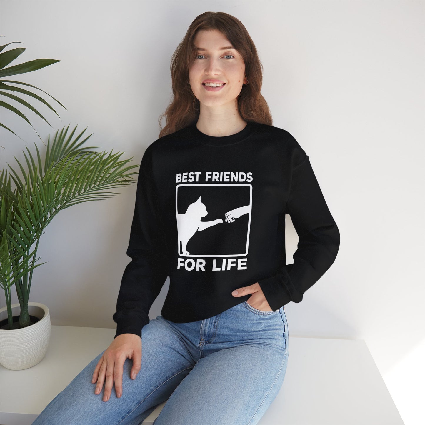 Cats, Best Friends For life - Unisex Heavy Blend™ Crewneck Sweatshirt