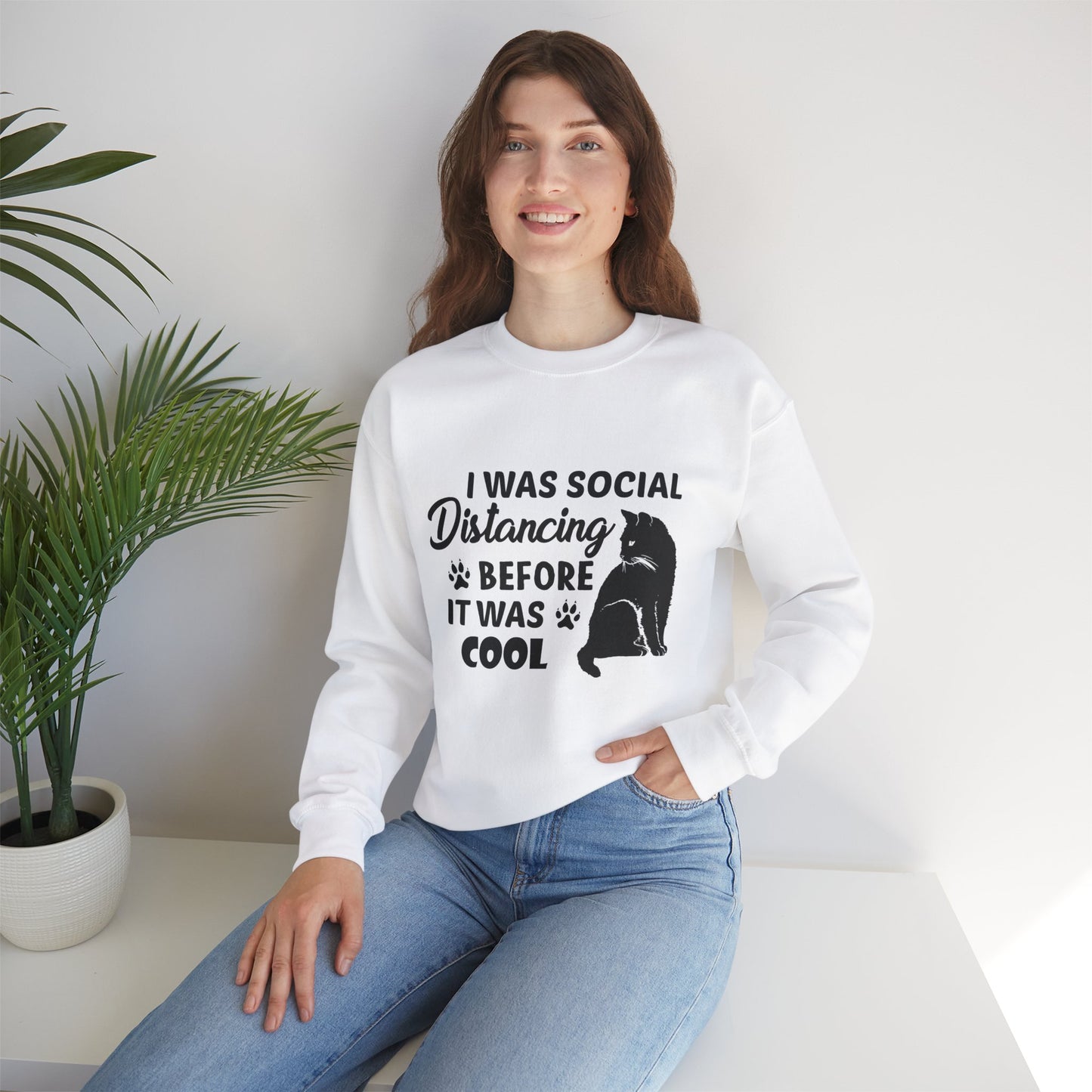 I Was Social Distancing Before It Was Cool - Unisex Heavy Blend™ Crewneck Sweatshirt