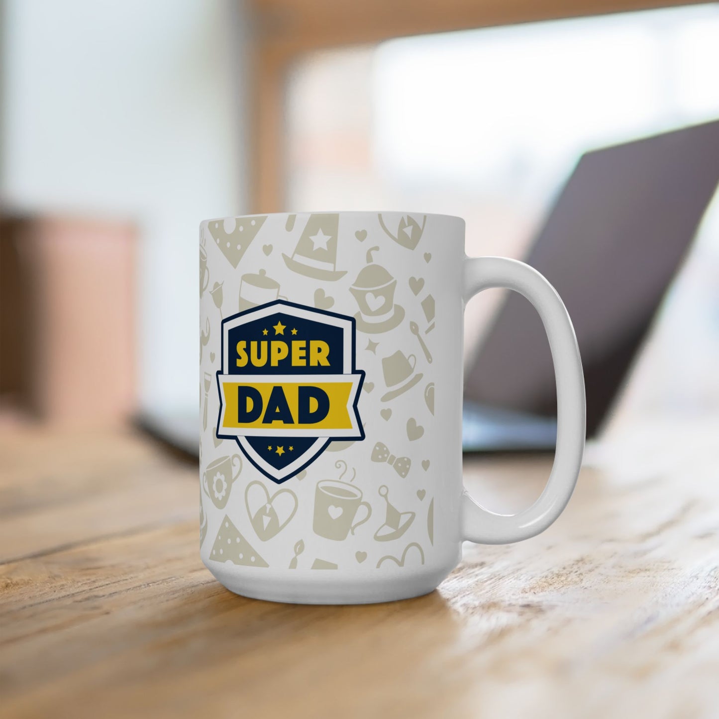 Super Dad Ceramic Mug - Perfect Gift for Father's Day, Coffee Lovers, Birthdays, Family Gatherings, and Everyday Use - 14004