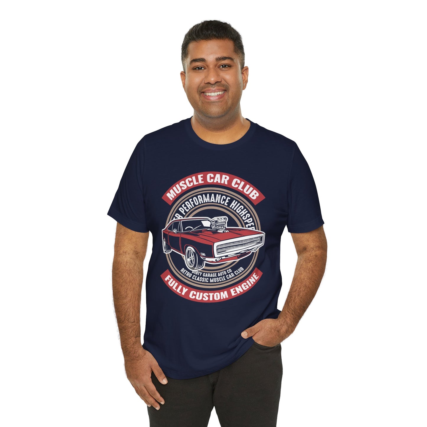 Muscle Car Club, Fully Custom Engine - Unisex Jersey Short Sleeve Tee - 12956