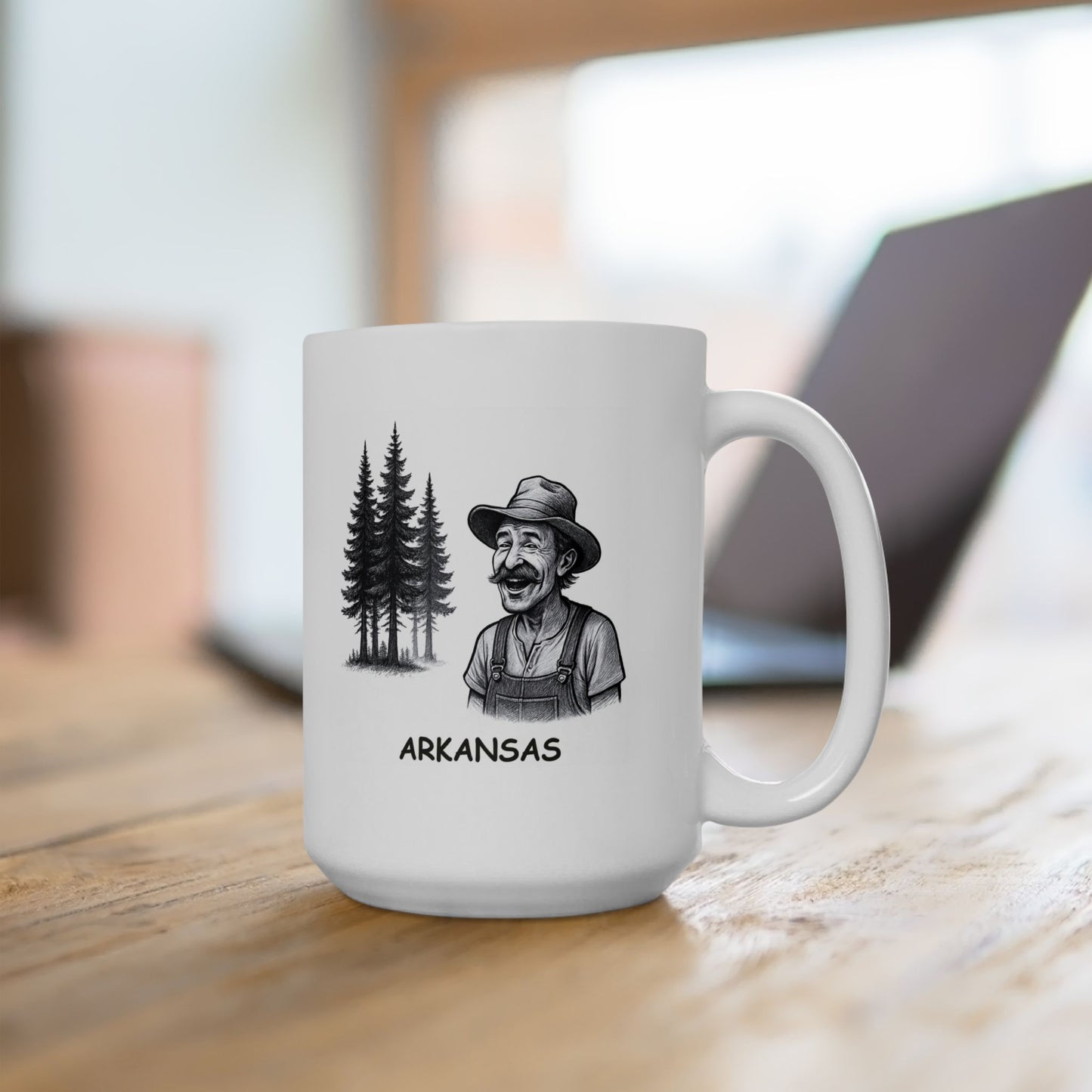 "Arkansas: Where the trees are tall, and the accents are even taller." Ceramic Mug - 13275