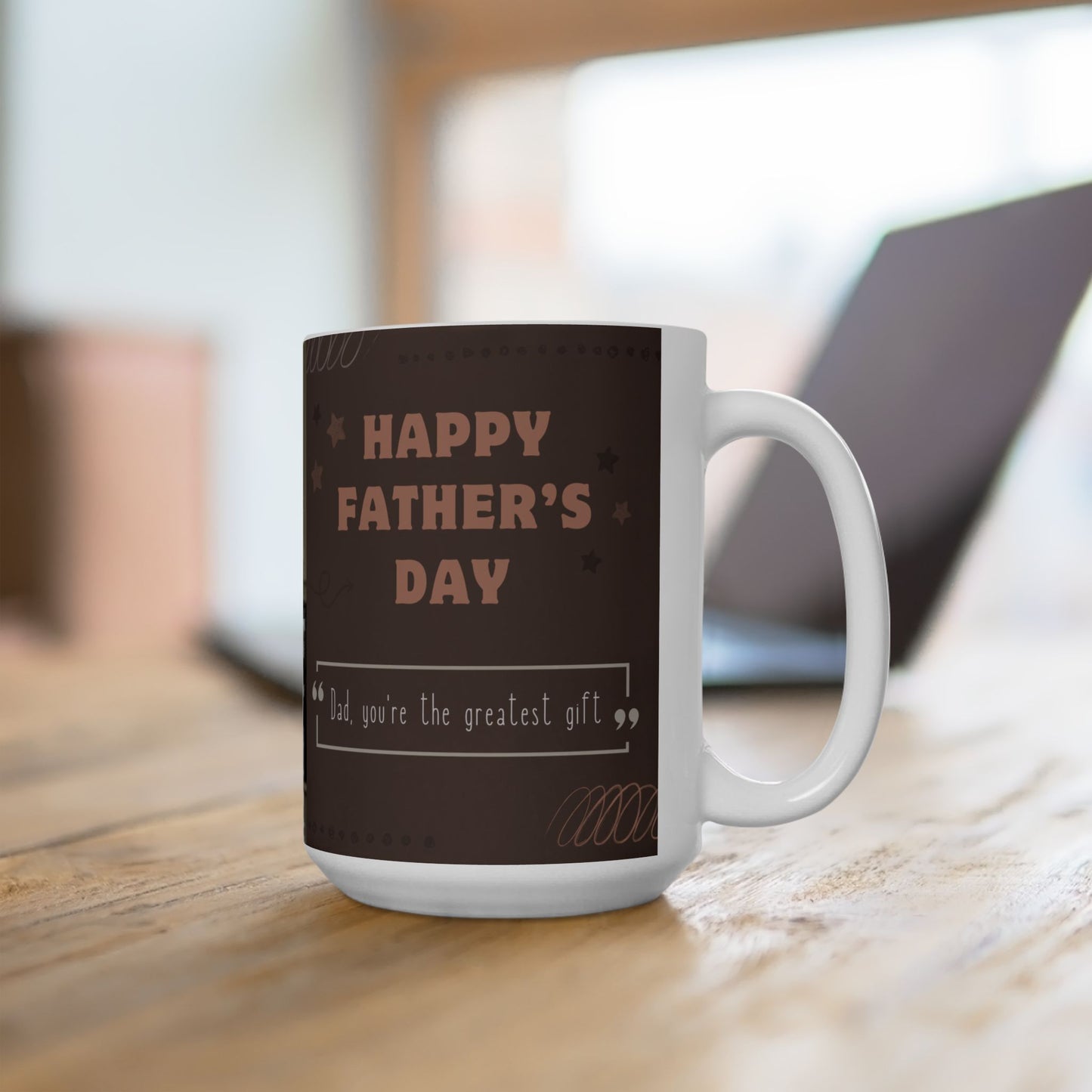 Dad, You're The Greatest Gift! Photo Customizable, Ceramic Mug - (11oz, 15oz) - 12896