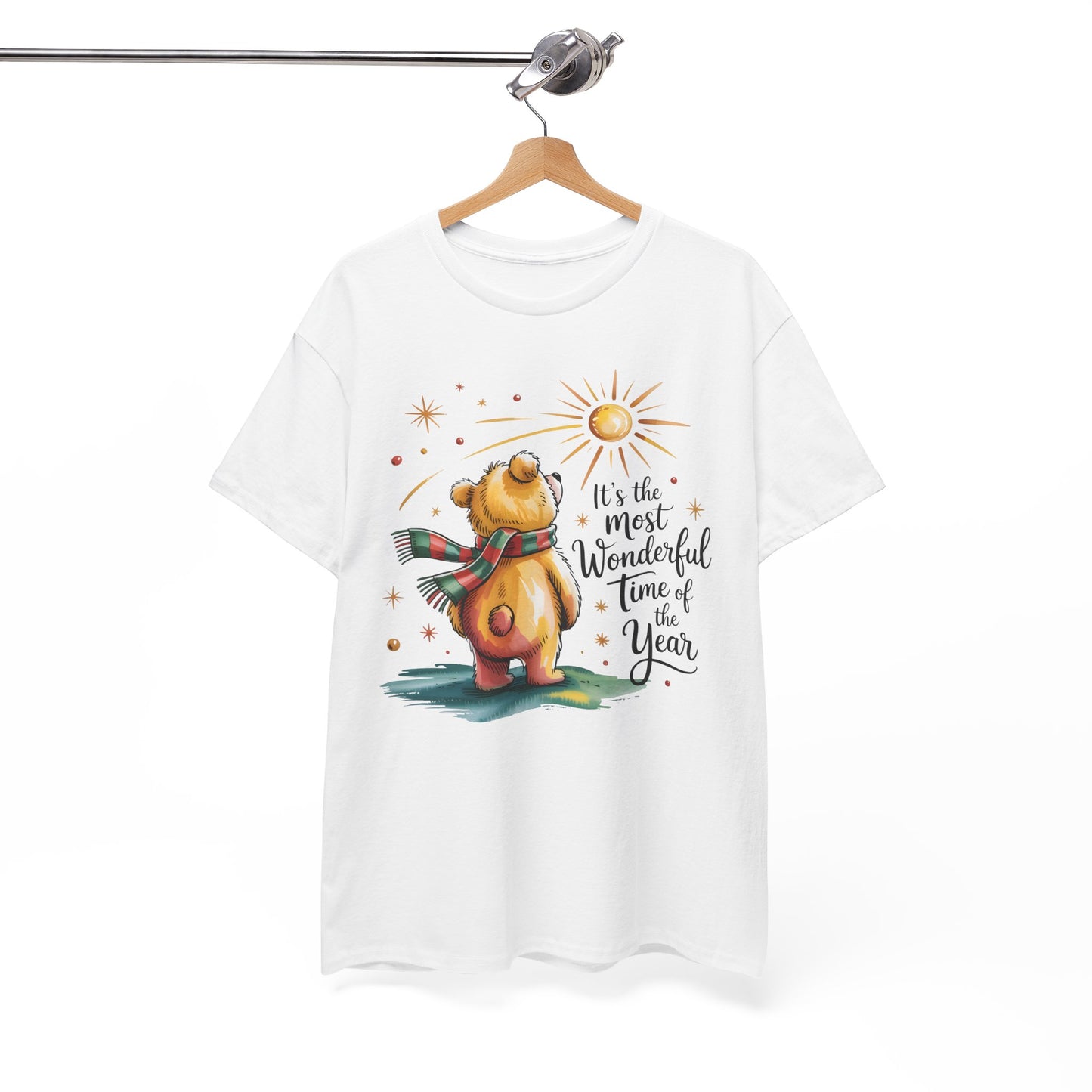Christmas Bear T-Shirt – “It’s the Most Wonderful Time of the Year” Cute Holiday Gift Tee - 14852