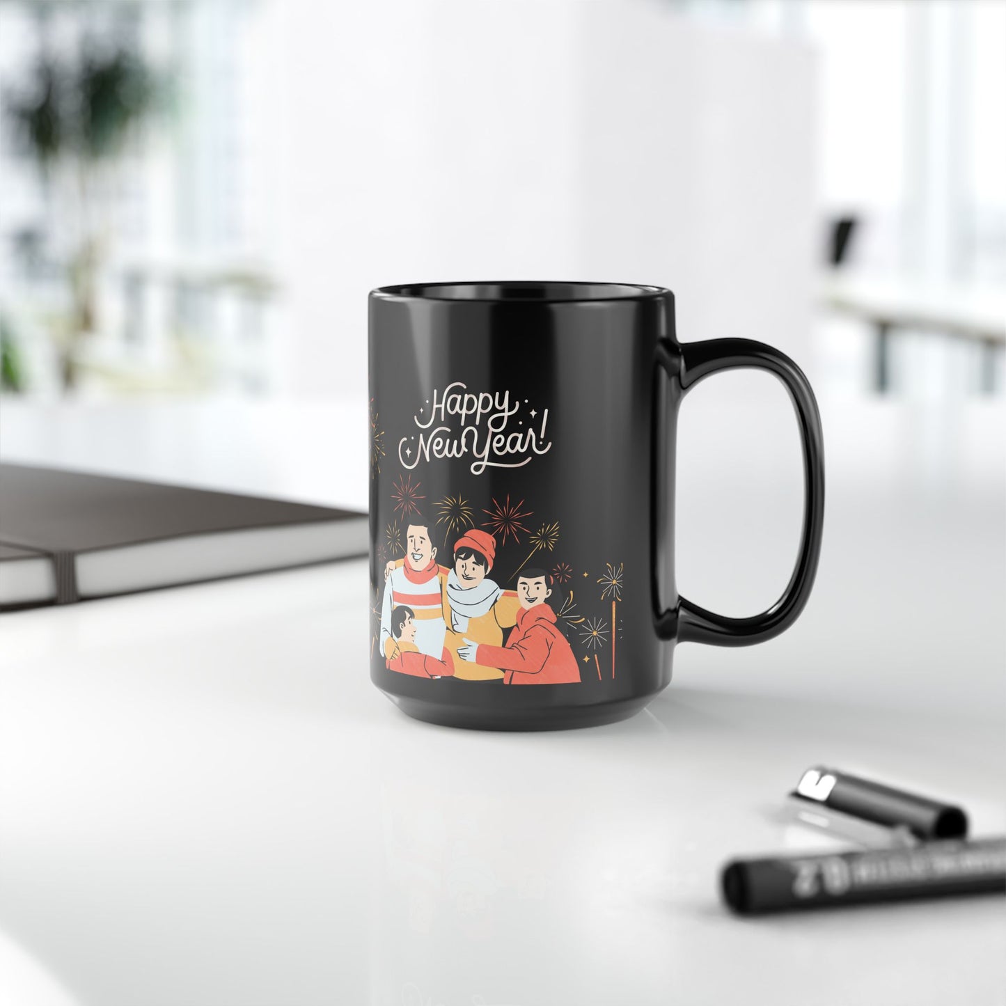 Welcome to The New Chapter, Happy New Year - Black Mug (11oz, 15oz) - 10892