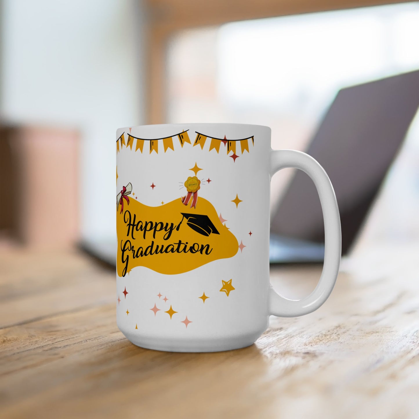 Happy Graduation, Name, Customizable - Ceramic Mug, (11oz, 15oz) - 10931