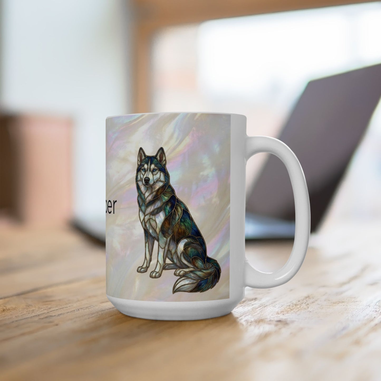 Personalized Husky Name Mug — Custom 'Cooper' Ceramic Coffee Cup (11oz/15oz) - 14524