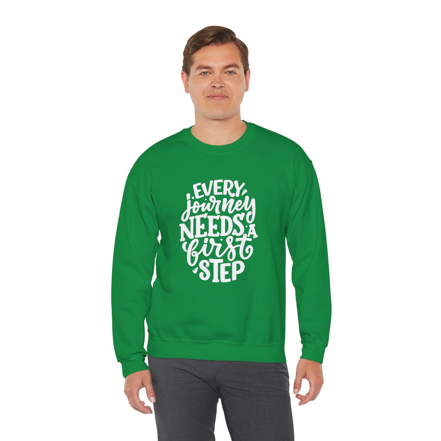 Every Journey Needs A First Step - Unisex Heavy Blend™ Crewneck Sweatshirt