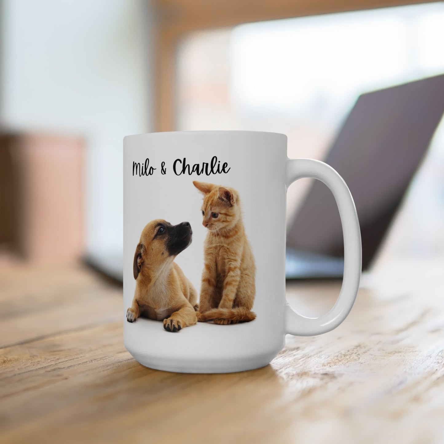 Personalized Pet Lover Ceramic Mug - Custom Dog & Cat Gifts, Animal Coffee Cup, Unique Present for Pet Owners - 14210