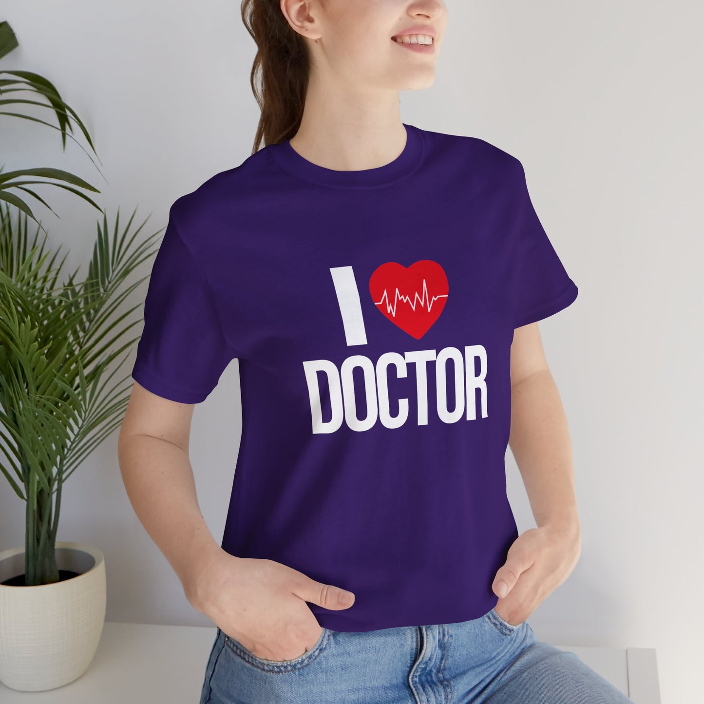 I Love Doctor - Unisex Jersey Short Sleeve Tee - 13854