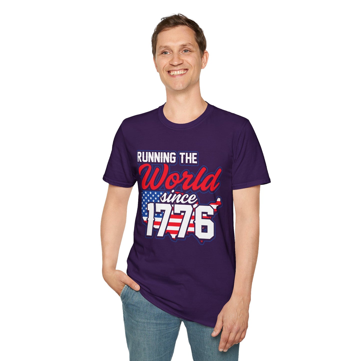 Running the World Since 1776 Unisex T-Shirt | Patriotic Tee, Independence Day Shirt, USA Pride Apparel, American History T-Shirt - 13599