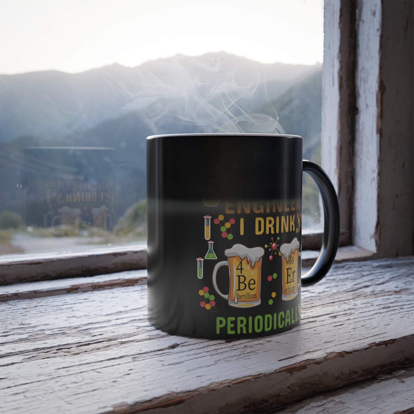 Chemical Engineer: I Drink Periodically - Color Morphing Mug, 11oz - 13575