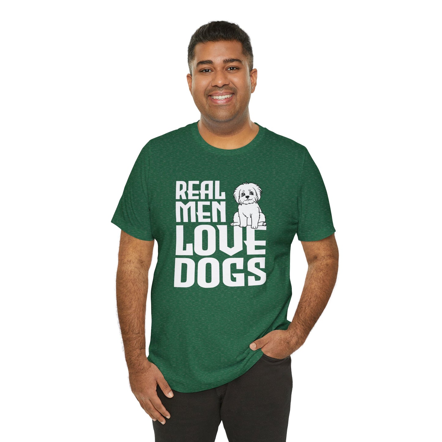 Real Men Love Dogs - Unisex Jersey Short Sleeve Tee