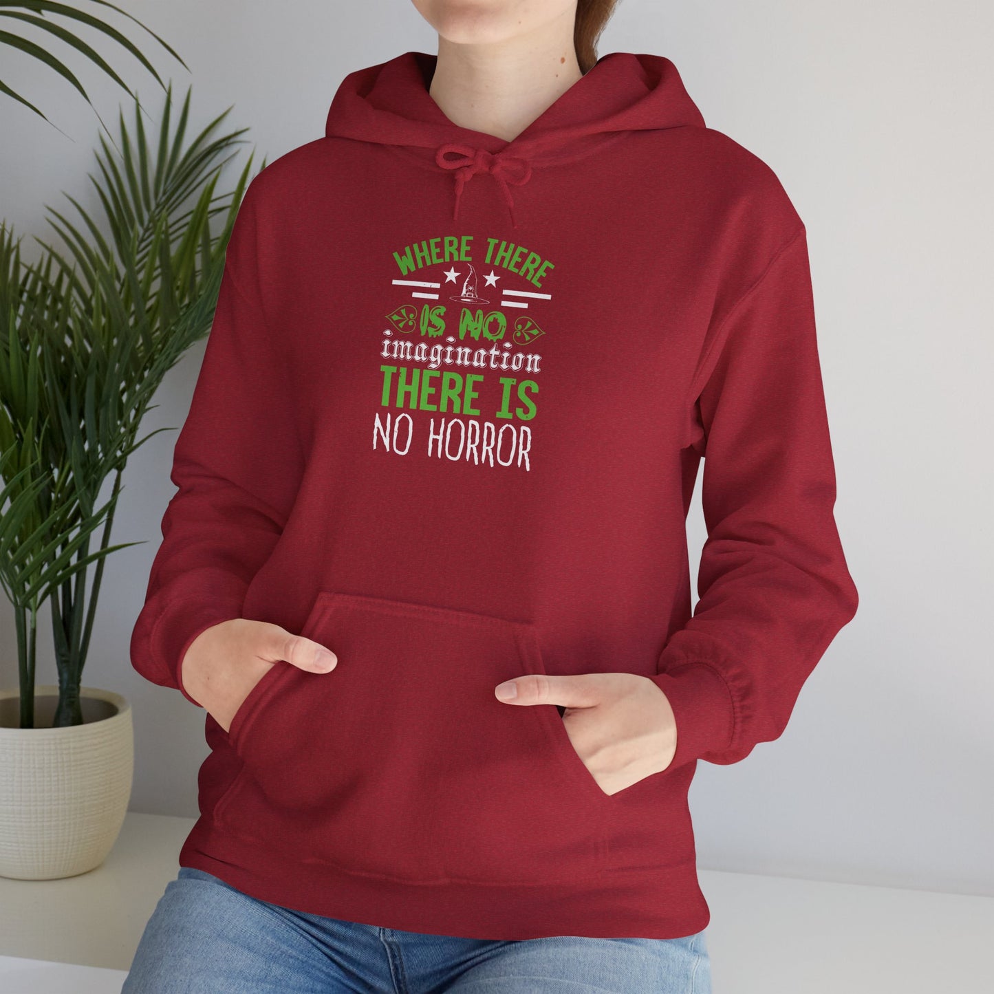 Where There Is No Imagination, There Is No Horror - Unisex Heavy Blend™ Hooded Sweatshirt - 13759