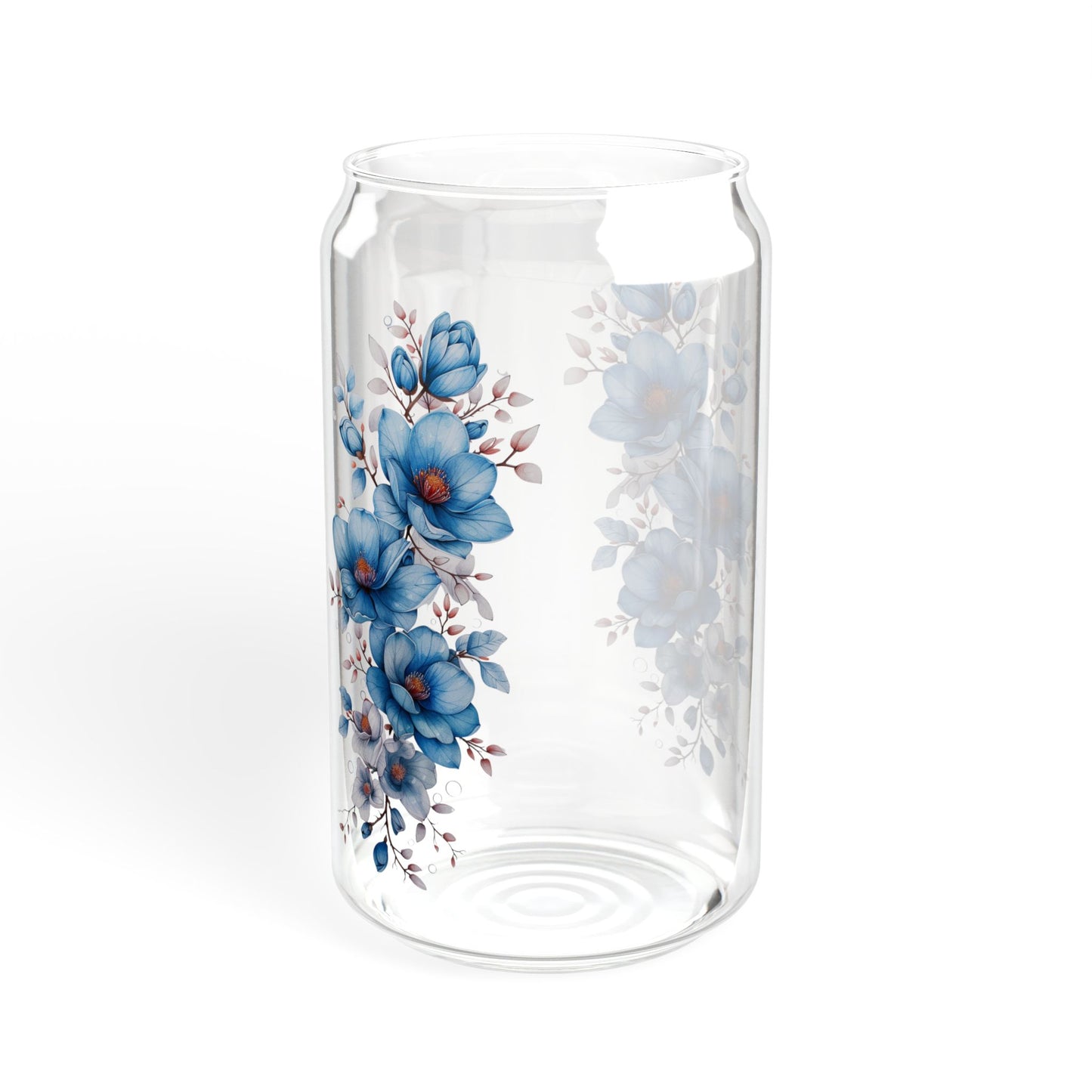 Where blue dreams blossom, Customizable - Sipper Glass, 16oz - 10805