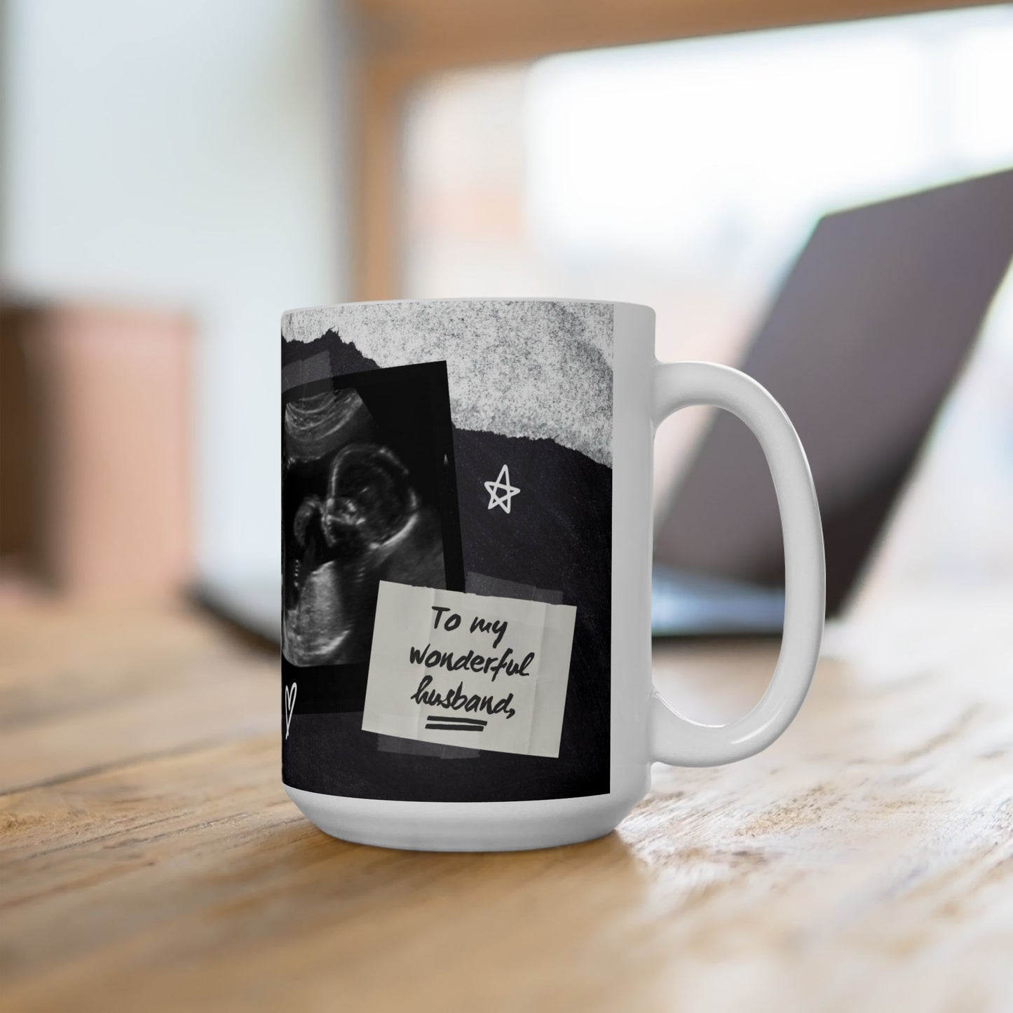 Personalized Ceramic Mug for Expecting Dads, 11oz 15oz, Baby Announcement Gift, Father's Day Present, New Dad Keepsake - 14033