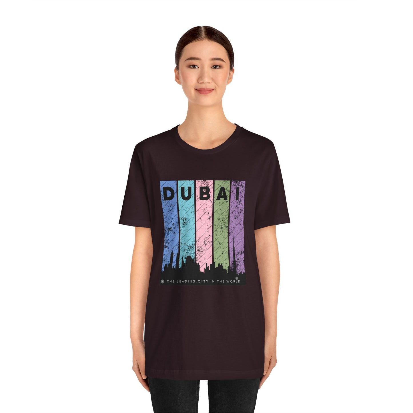 Dubai Unisex Jersey Tee - The Leading City in the World - 12087