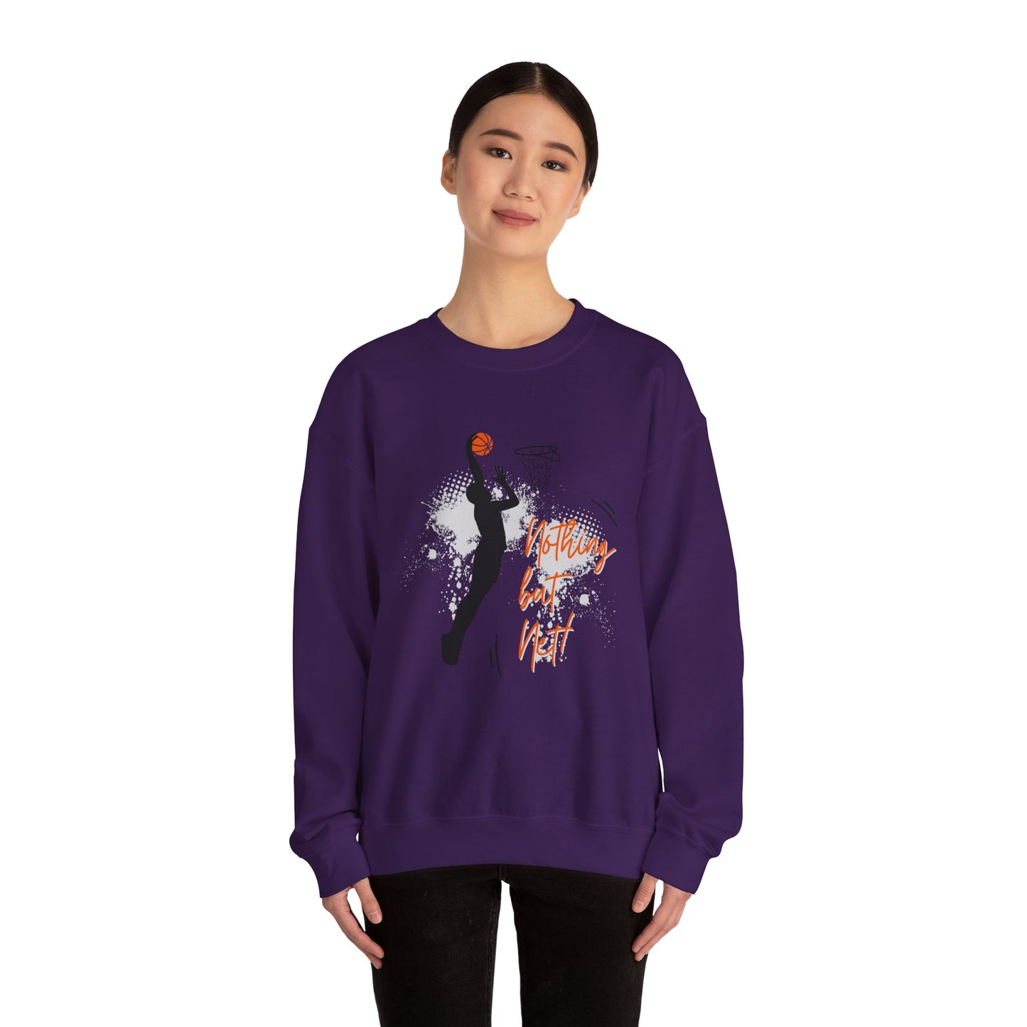 Basketball, Nothing But Net - Unisex Heavy Blend™ Crewneck Sweatshirt - 11141