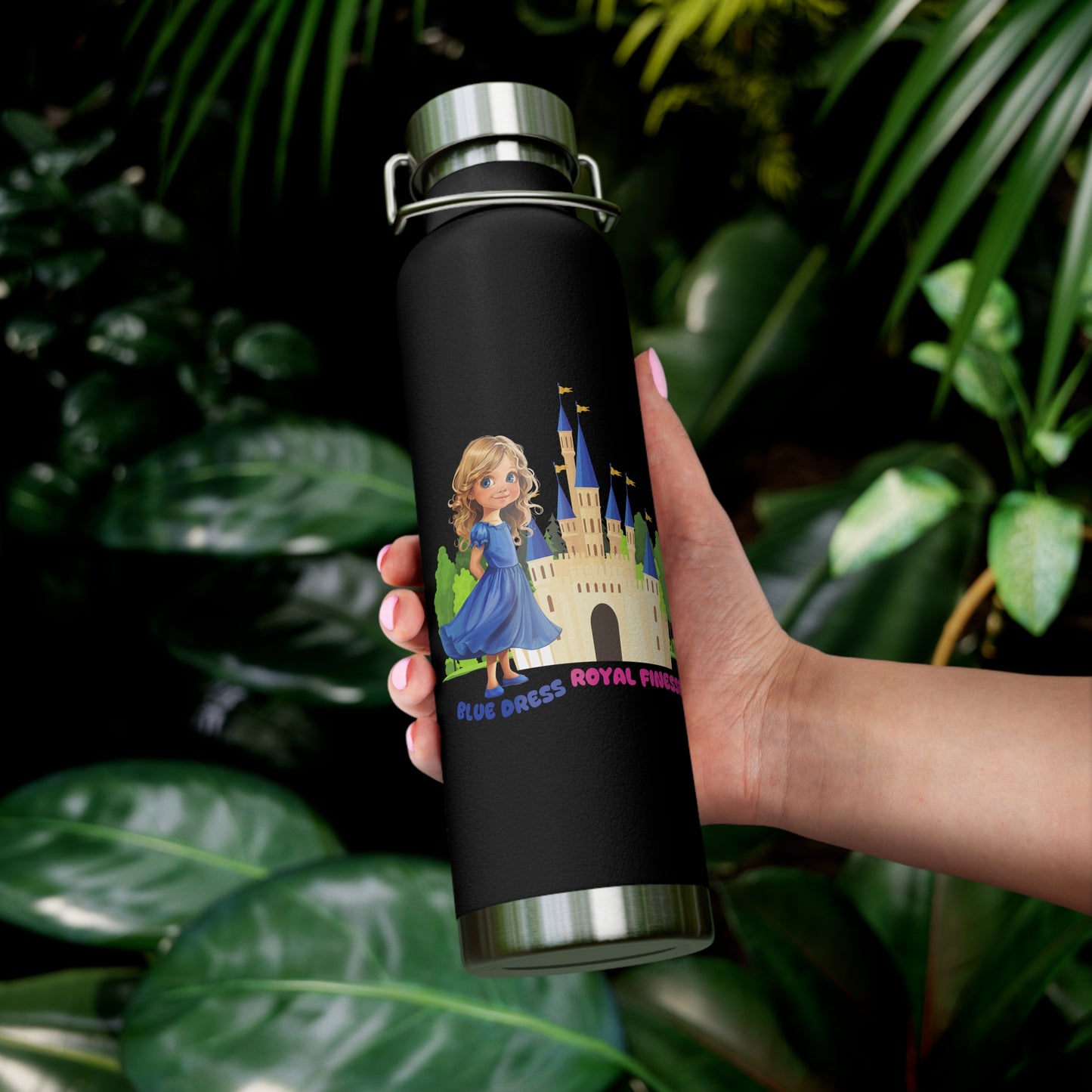 Blue Dress Princess, Royal Finesse - Copper Vacuum Insulated Bottle, 22oz - 11636
