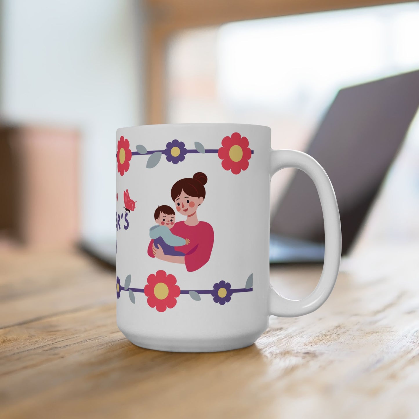 Happy Mother's Day Floral Ceramic Mug - 11oz & 15oz - 12492
