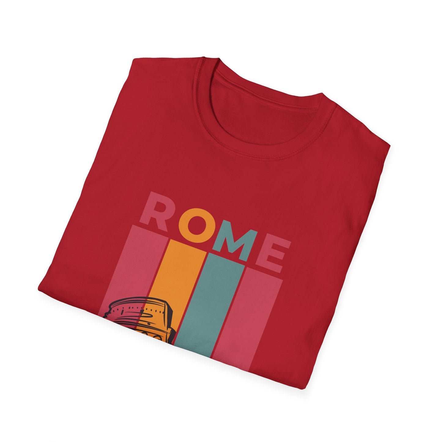 Rome Colosseum Graphic T-Shirt – Unisex Softstyle Tee for Travel Lovers - 12052