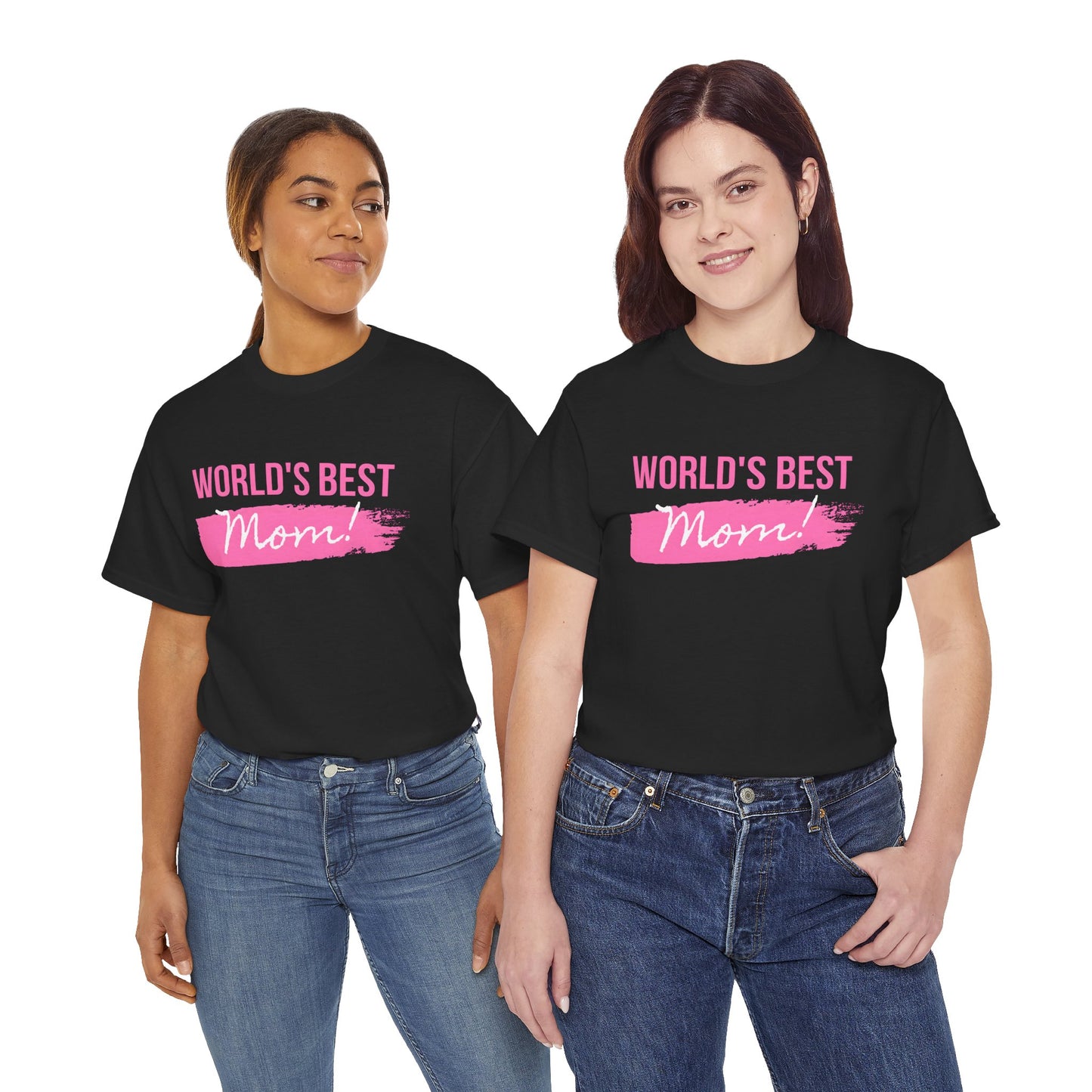 World’s Best Mom Shirt – Pink Brushstroke Mother’s Day Gift Tee - 14874