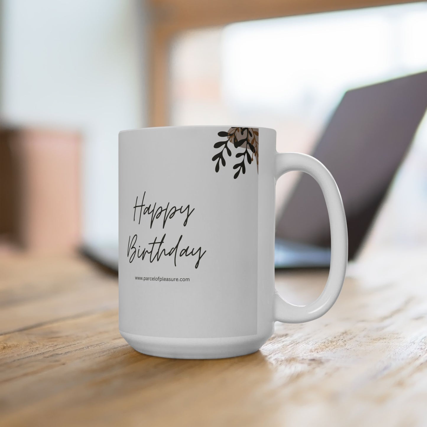 Happy Birthday, Photo & Name Customizable - Ceramic Mug, (11oz, 15oz) - 11062