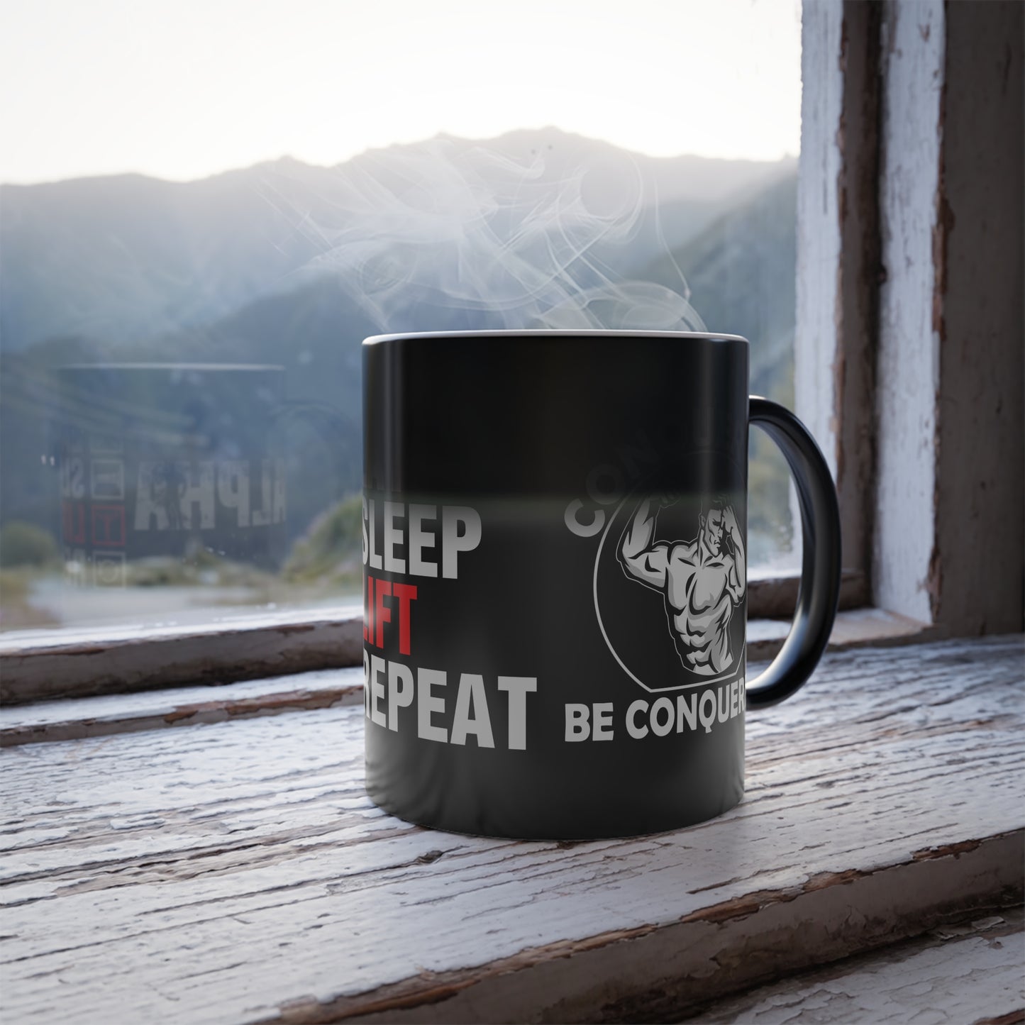 Eat Sleep Lift Repeat - Color Morphing Mug, 11oz