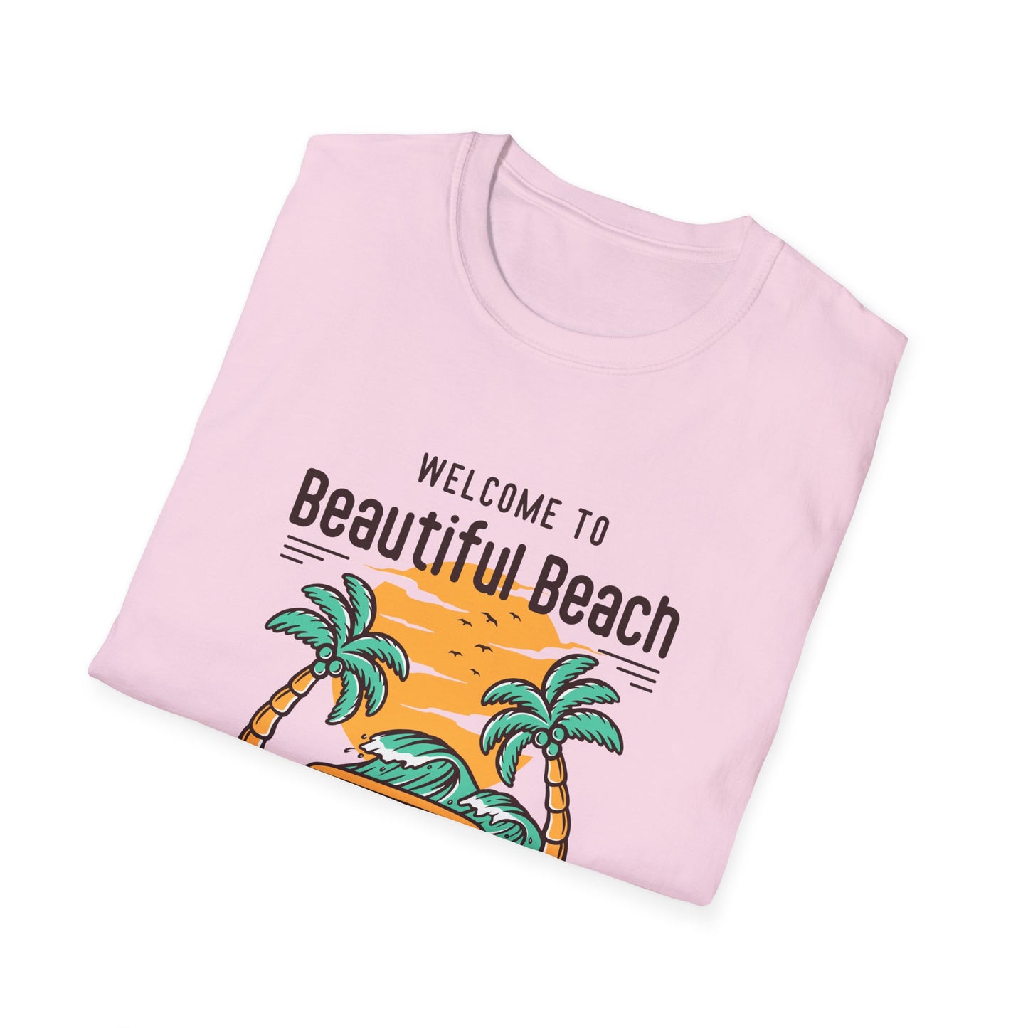 Welcome to Beautiful Beach - Unisex Softstyle T-Shirt - 10570