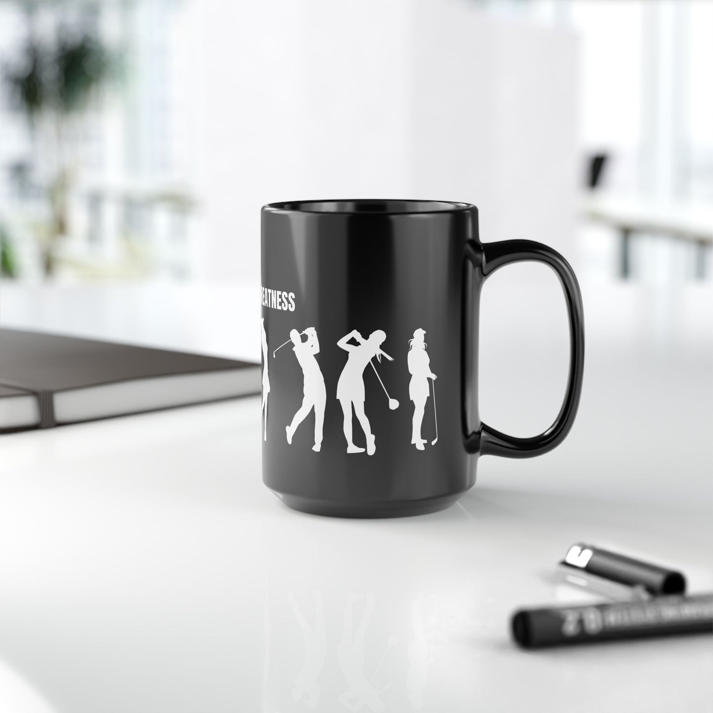 Swing Into Greatness - Black Mug (11oz, 15oz) - 10817