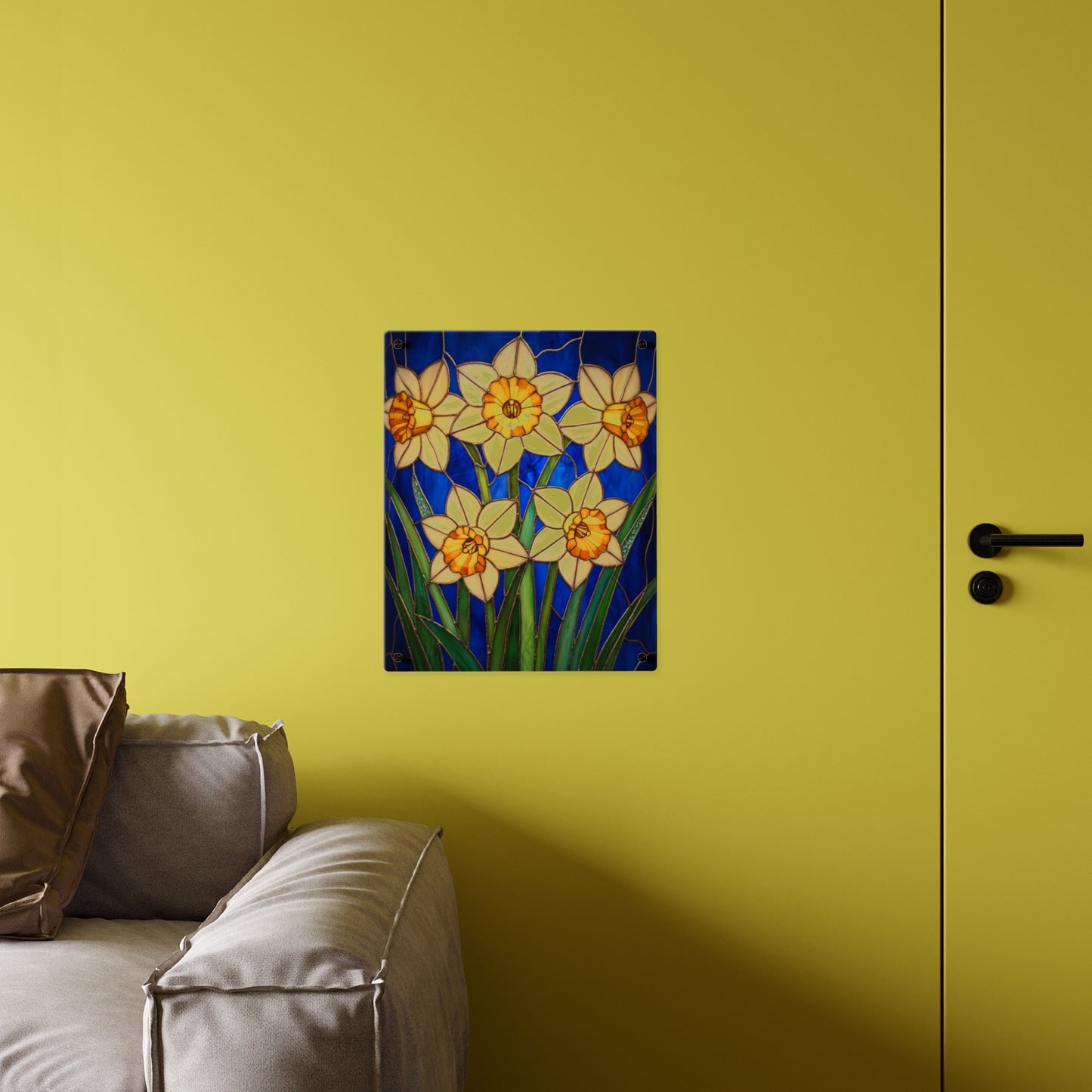 Daffodil Floral Acrylic Wall Art Panel - 14601