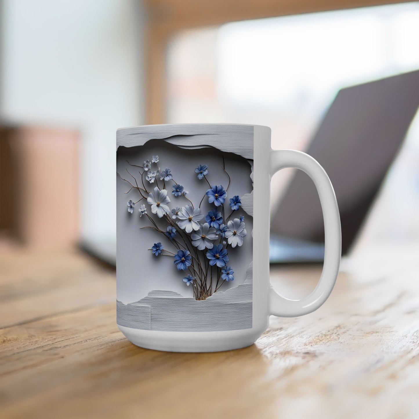 Beautiful Flowers, Vintage - Ceramic Mug, (11oz, 15oz) - 11480