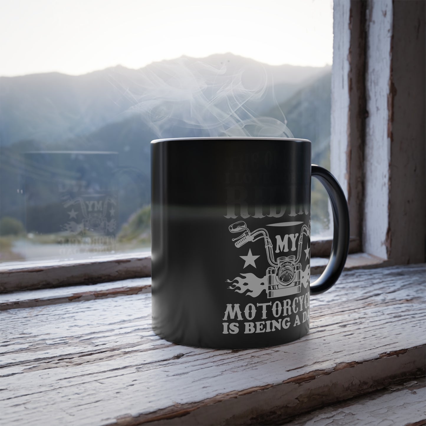 The Only Thing I Love More Than Riding My Motocycle is Being a Dad - Color Morphing Mug, 11oz - 13108
