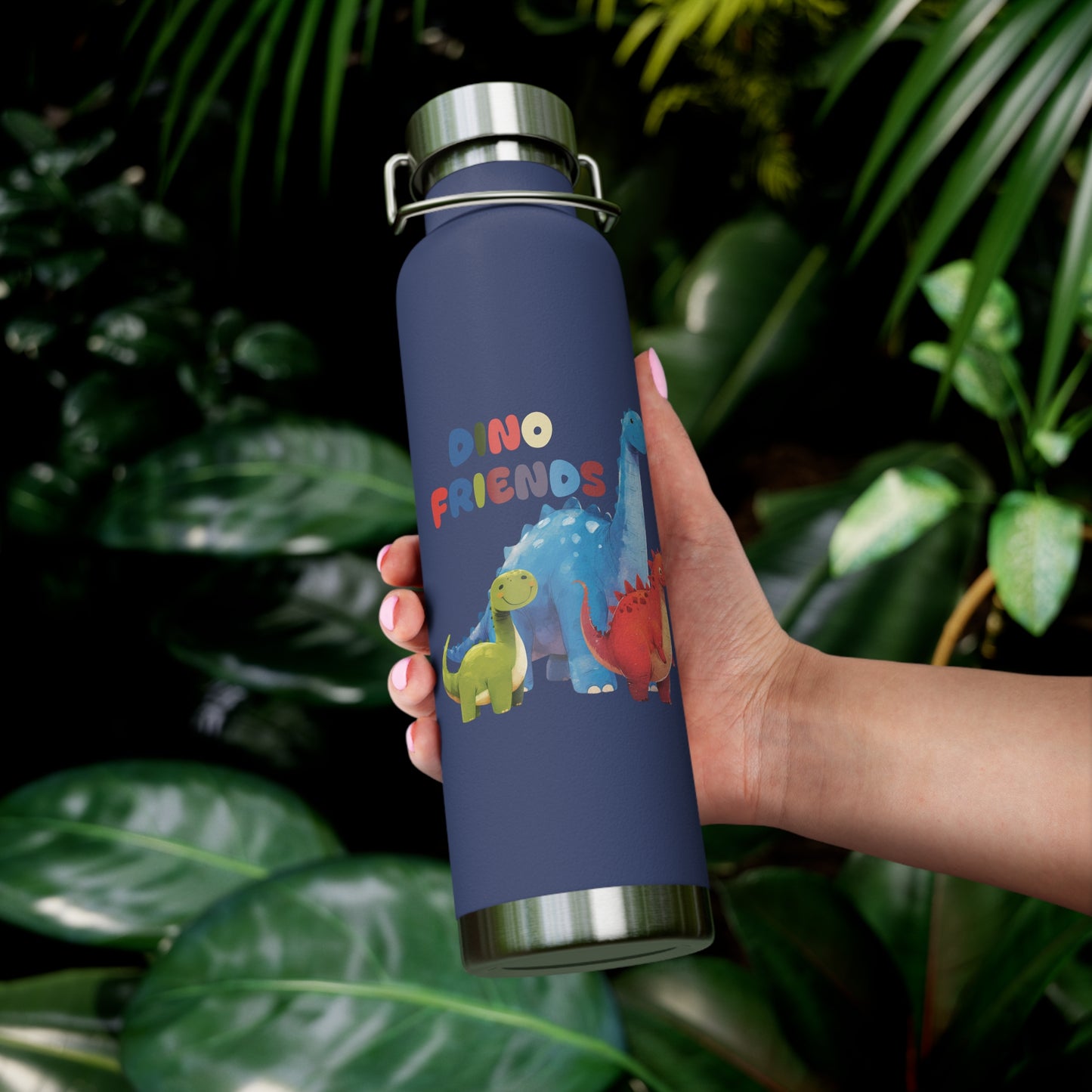 Kids: Dino Friends in Gobi - Copper Vacuum Insulated Bottle, 22oz - 11369