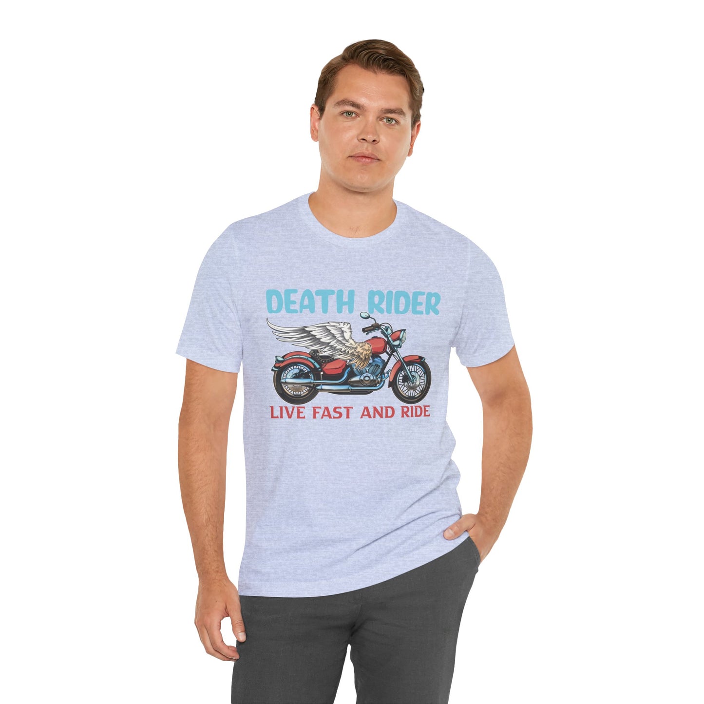 Death Rider, Live Fast and Ride - Unisex Jersey Short Sleeve Tee - 13595