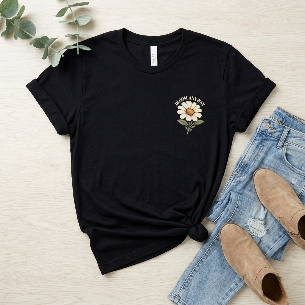 Daisy Garden T-Shirt, Vintage Floral Graphic Tee - 14985