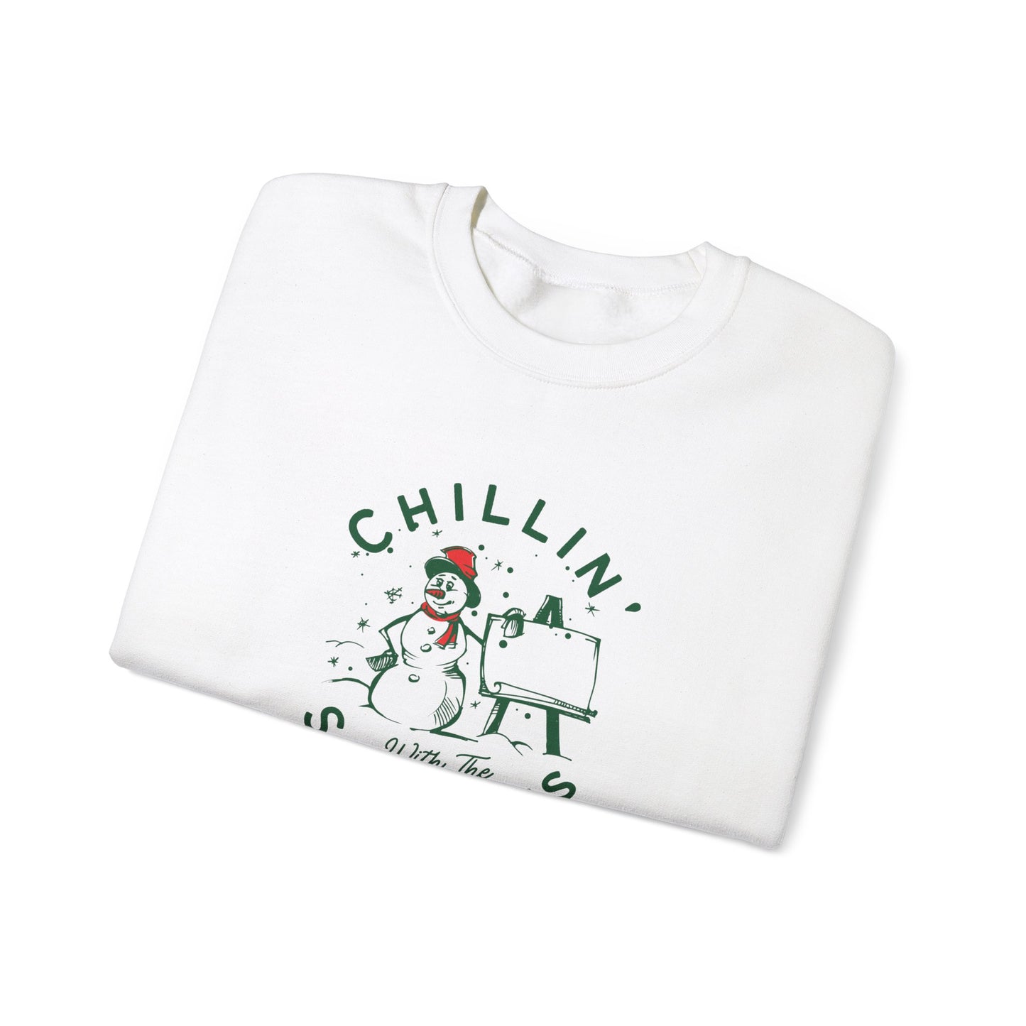 Chillin' With Snowmies - Unisex Heavy Blend™ Crewneck Sweatshirt - 10525