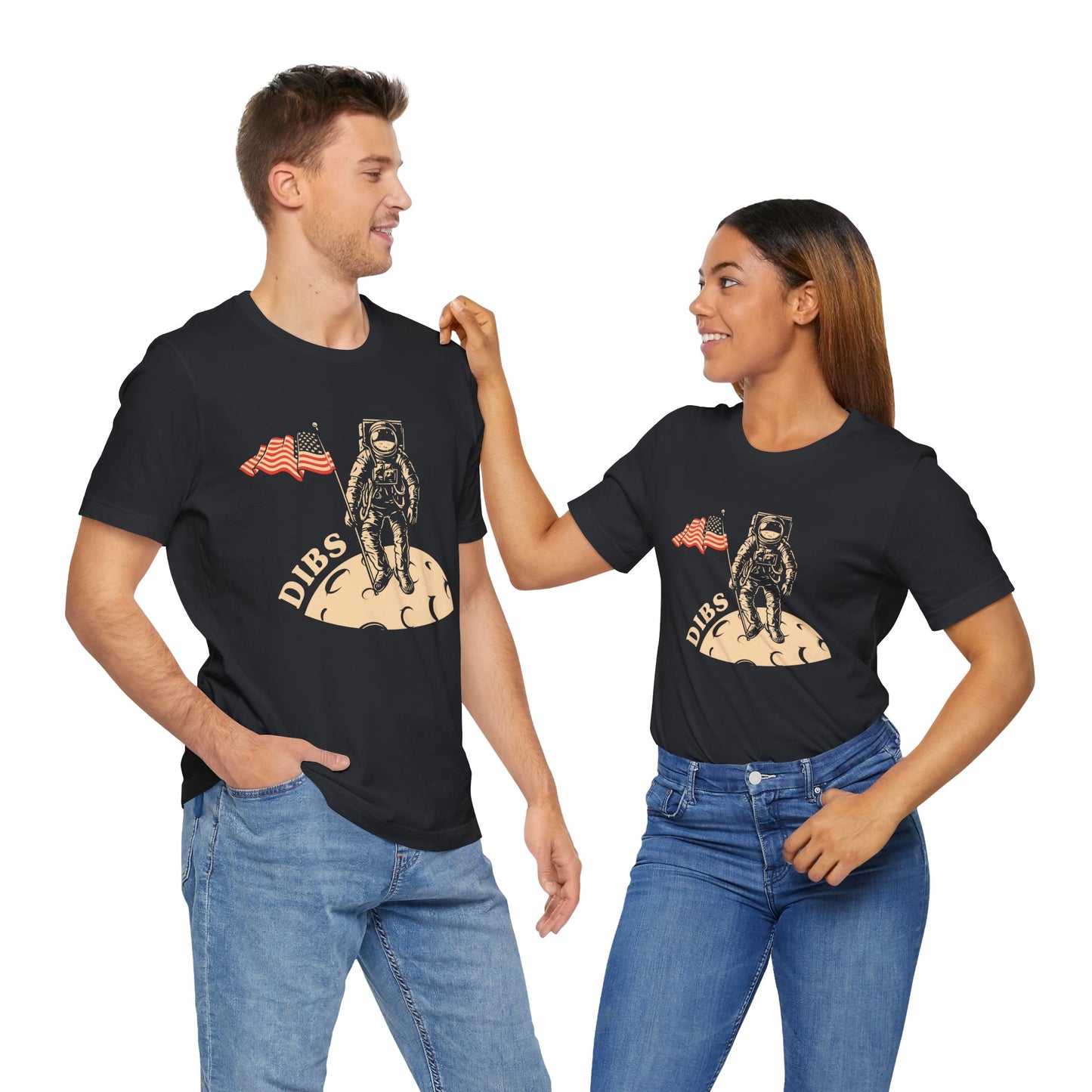 US, July 4th,  Astronaut Adventure Tee - DIBS on the Moon, Space Lover Shirt,  Unisex Astronaut Tee - 13737