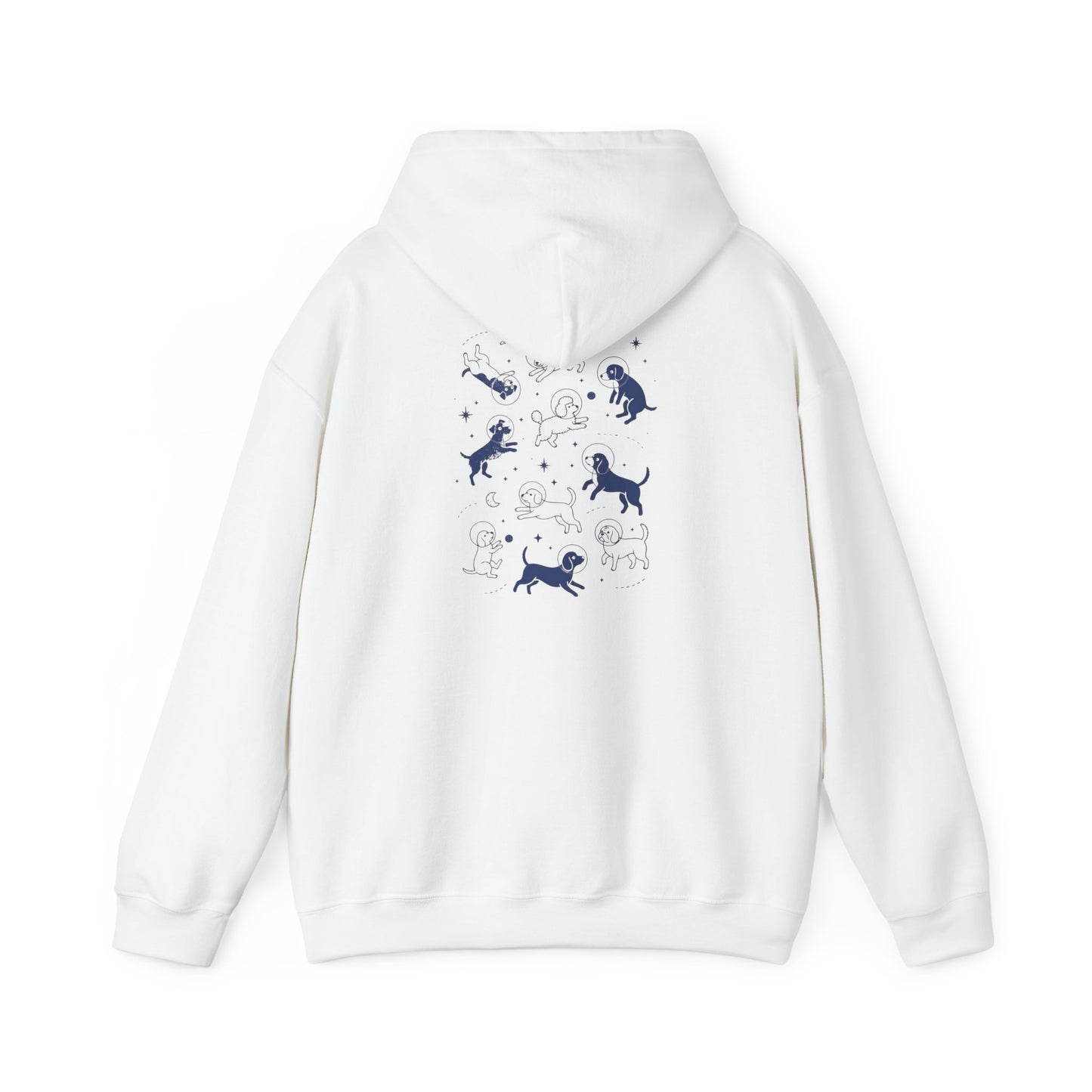 Dog in Space Hoodie – Space Puppy Graphic Hooded Sweatshirt, Unisex Heavy Blend™ - 14679