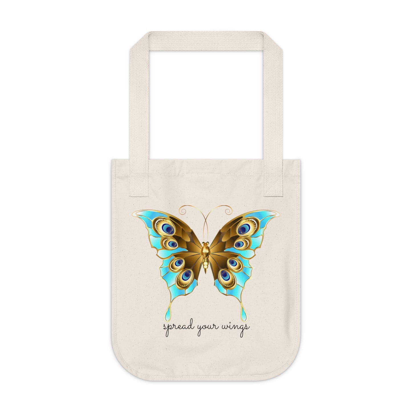 Organic Canvas Tote Bag | Butterfly  Lovers