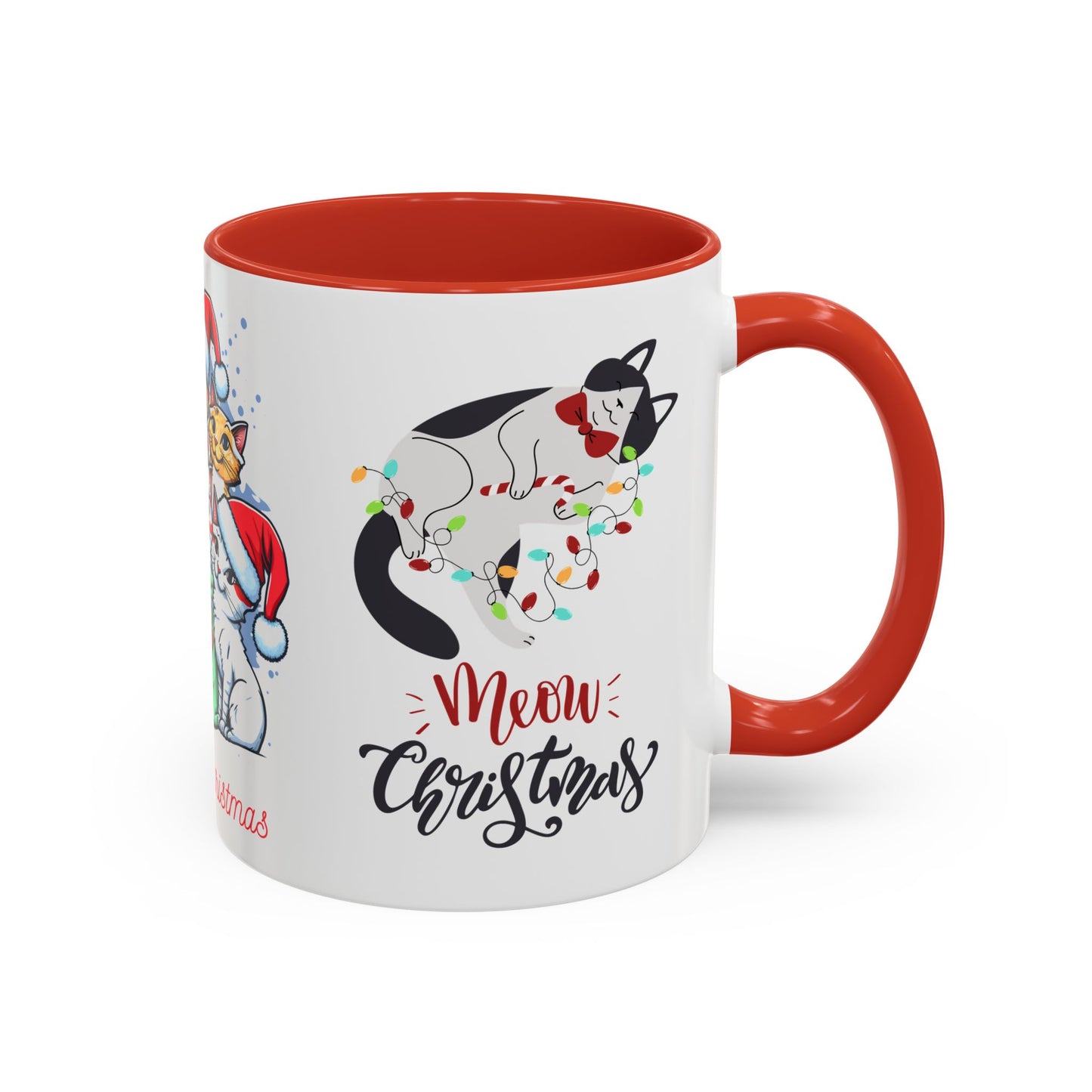 Meowy Christmas - Accent Coffee Mug (11, 15oz)